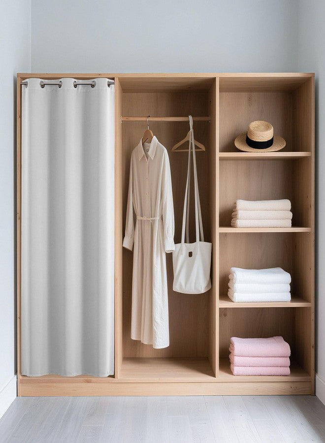 Joydeco Blackout Door Curtain for Doorway Privacy 78 Inches Long, Grommet Closet Curtain for Open Closet, Room Divider for Bedroom Living Room (Greyish White, 40Wx78L, 1 Panel) - Image 3